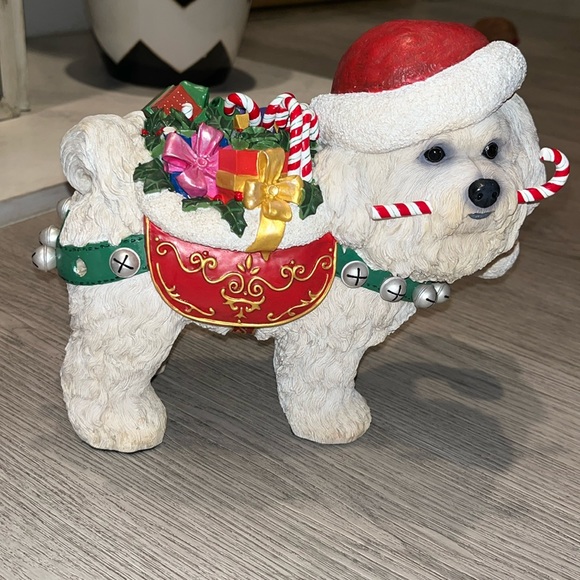 Danbury Mint Other Danbury Bichon Frise Christmas Santa Dog Statue